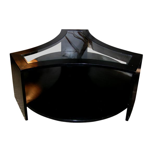 ORIENTAL INFLUENCED TRIANGULAR COFFEE TABLE