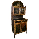Antique Bamboo and Lacquer Cabinet
