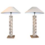 Pair of Oyster Stick Lamps