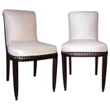 Exquisite Pair of Ruhlmann Era Side Chairs