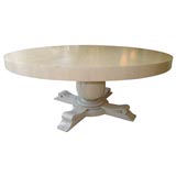Large Round Oak Dining/Conference Table