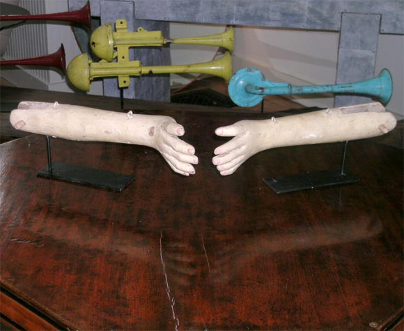 Carved Painted Arms