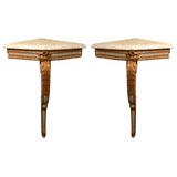Pair Corner Console Tables Pair Corner Console Tables