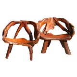 Pair Root Chairs