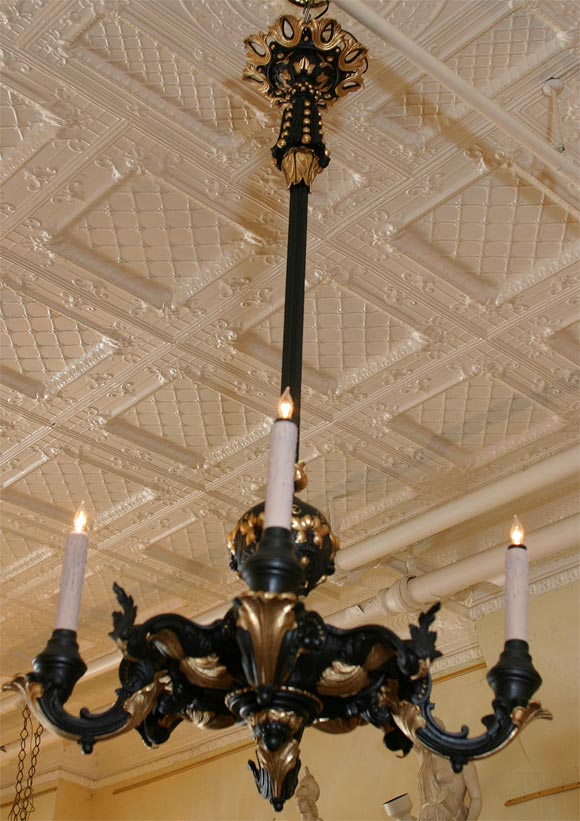 Bronzed Four Light Chandelier