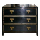 Black Lacquered Chest of Drawers