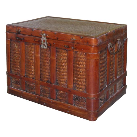 Bamboo Storage Trunk at 1stdibs