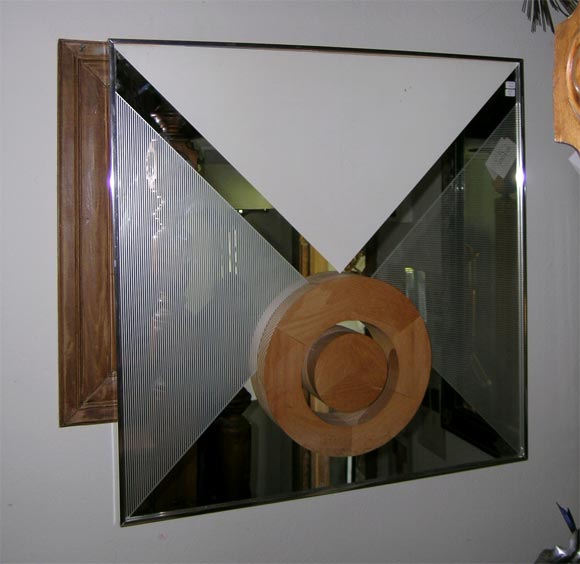 Silk Screened Mirror Decor