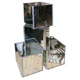 Steel Edged Mirrored Cubes