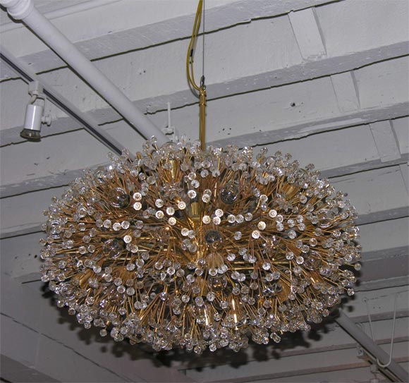An Austrian Crystal Starburst Chandelier.