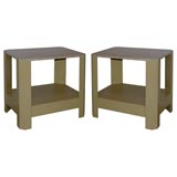 Two Graduated Karl Springer Night Stands.