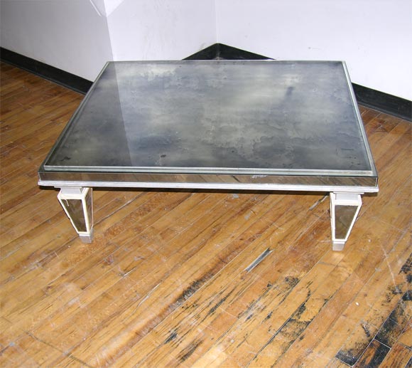 Large mirrored cocktail table
