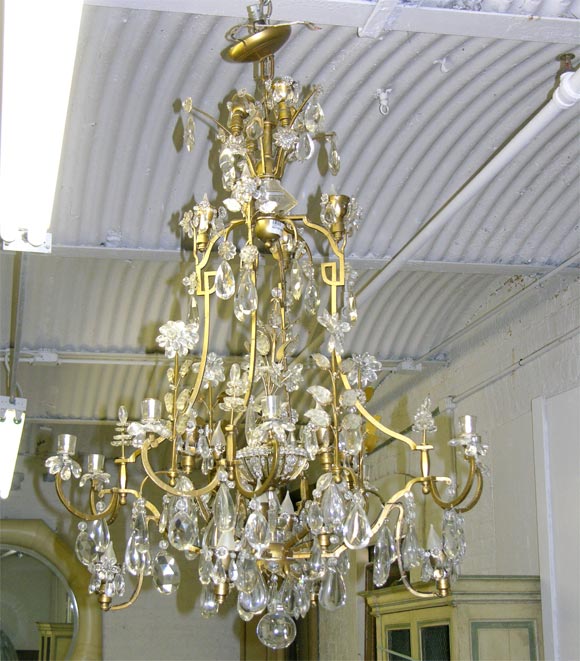 A wonderful Louis XV style 12 light Bagues chandelier