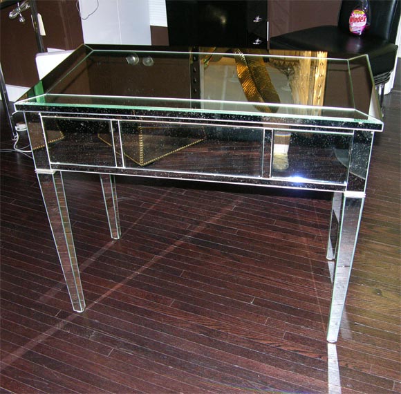 American Classic Modern Mirrored Desk For Sale