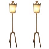 Pair of Rope Standing Lamps