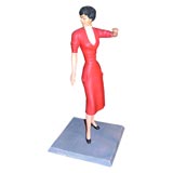 1940's American painted wood Advertising figure