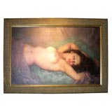 Antique Female Nude Oil on Canvas Circa 1920
s
