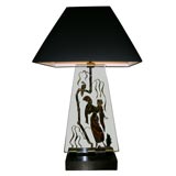 SPECTACULAR UNUSUAL ORIENTAL LAMP BY JAMES MONT