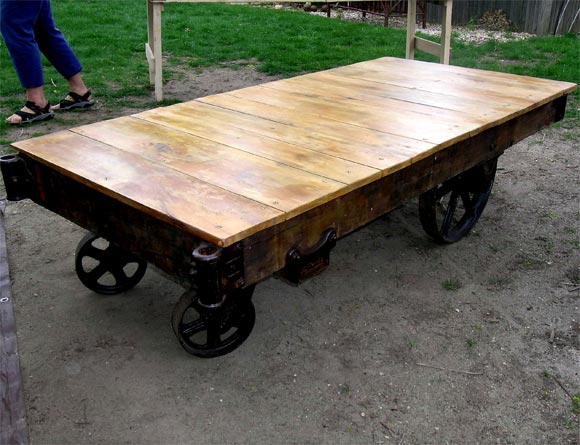 Old factory cart from the Nutting Co.  used to move heavy building materials.