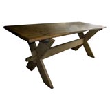 Antique French Sawbuck Table