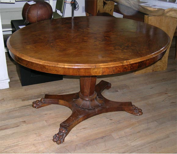 Tilt-Top burled WalnutTable