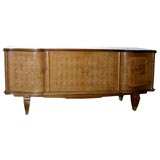 French Mahogany Console in the Manner of Leleu