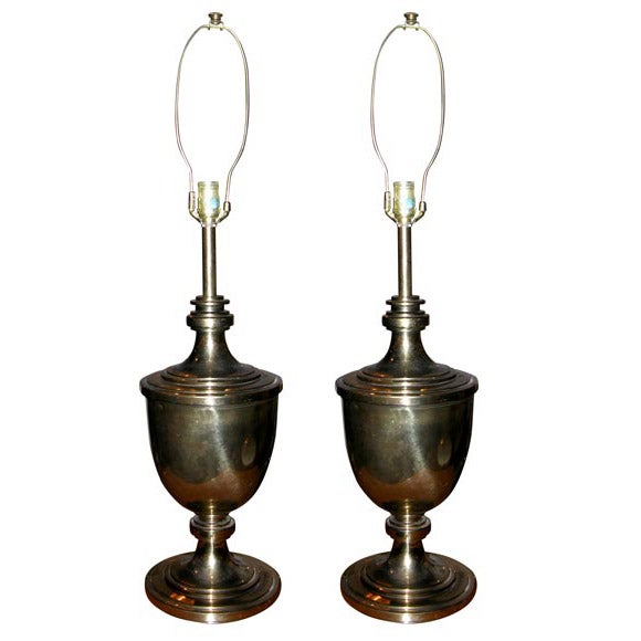Pair of Classical Urn Form Table Lamps by Stiffel