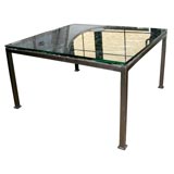 Black Iron Gate Coffee Table With Glass Top