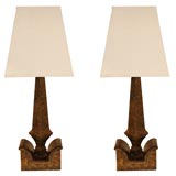 Pair of Large James Mont Table Lamps