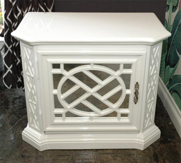 Pair Regency Style Mirrored End Tables/Night Stands