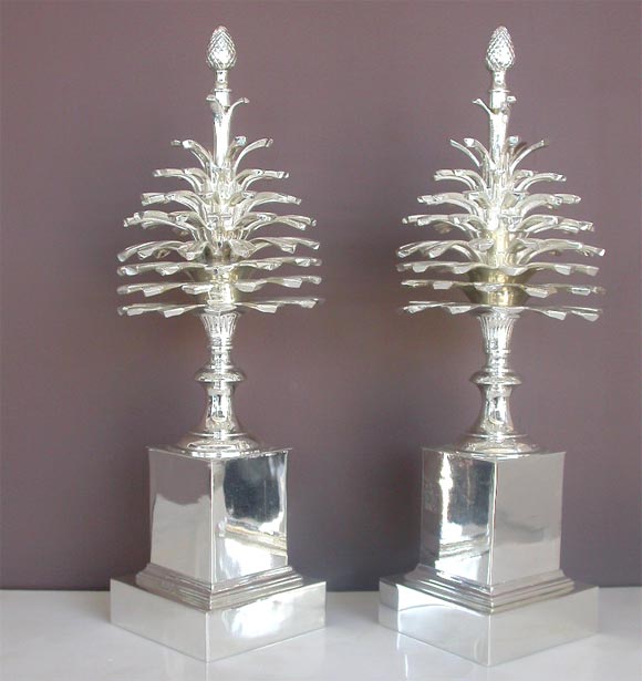 Silverplate Pinecone Table Ornaments