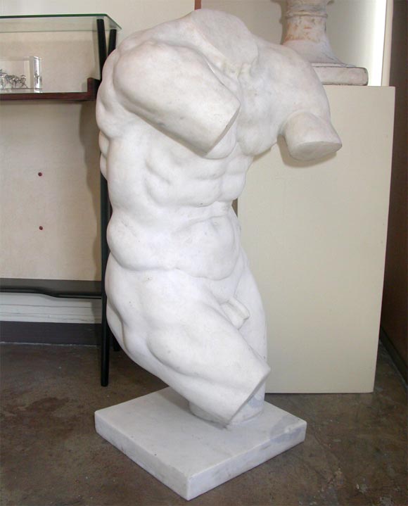 important marble statue<br />
executed in the art deco period by an  italian sculptor