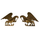 Important  Pair of Venetian Carved Griffins