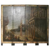 18TH C. ITALIAN OIL ON CANVAS SCREEN