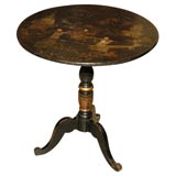 English chinoiserie pedestal table