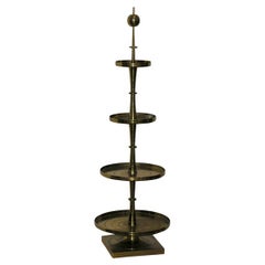 A Tommi Parzinger Large Four Tier Brass Epergne.