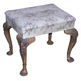 Irish Elm Upholstered Stool