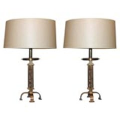 Pair of Art Deco Architectural Table Lamps 6