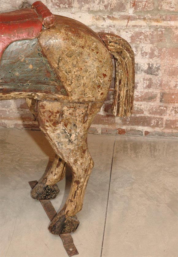 Wood 1930s Carousel Horse Figure