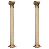 Pair of Italian Decorative Wood and Gold Leaf Corinthian Columns 7