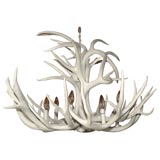 White Antler Chandelier