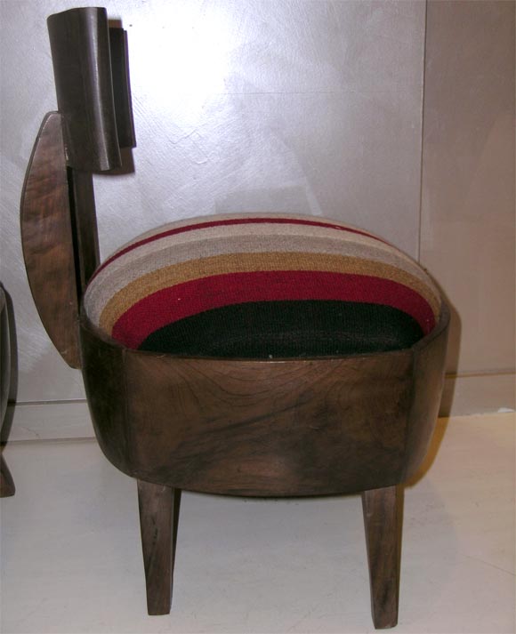 Argentine Pair of Small Fireplace Chairs For Sale