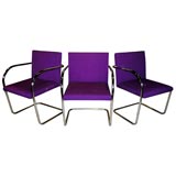 Set of Six Arm Chairs by Mies van der Rohe