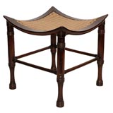 Antique A Walnut and String Thebes Stool attributed to Liberty