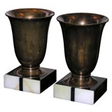 Pair of 1930
s Bronze Urns