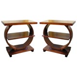 Pair of Mahogany Art Deco Side Tables