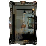 1940's Hand Etched and Beveled Mirror