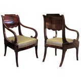 A pair of Neo-Classical armchairs