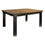 French Industrial Patinated Steel Workshop Table 2
