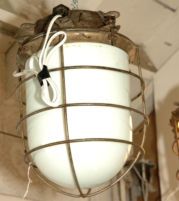 1920-1930'S INDUSTRIAL HANGING LIGHTS- REWIRED